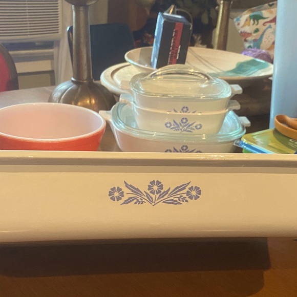 CorningWare Blue Cornflower Open Roaster or Lasagna Pan- Vintage
